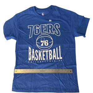 NWT NBA 76ers Basketball Blue T-shirt Size Adult Medium